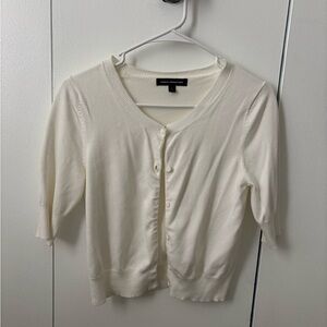 Express White Cream Knit Cardigan